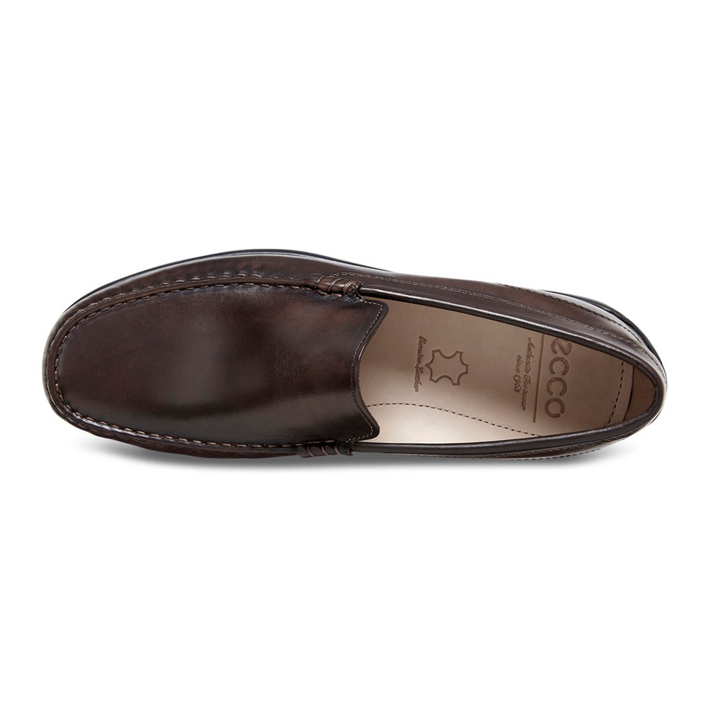 ECCO Mens Moccasins Brown - Classic Moc 2.0 - JEM-072834